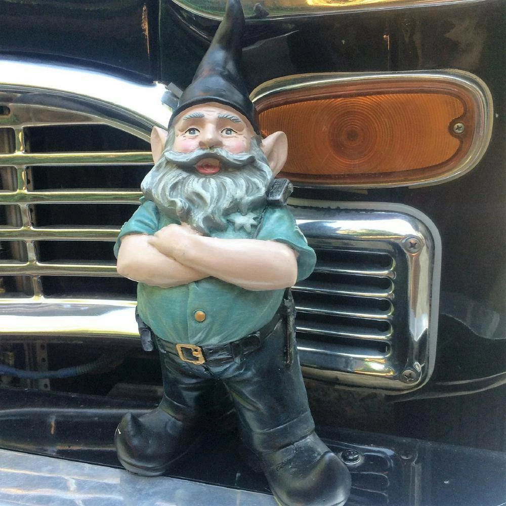 HOMESTYLES 13 in. H "Policeman the Hero" Garden Gnome Police Of1ficer Cop Figurine Statue - Image 3