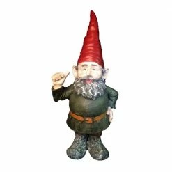 HOMESTYLES 8.5 in. H "Rumple" the Garden Gnome Thumbs Up Figurine