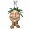 HOMESTYLES 12 in. Stone Wash Aunt Minnie the Muggly Statue Face Planter Holds 4 in. Pot