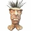 HOMESTYLES 12 in. Stone Wash Uncle Carmine the Muggly Statue Face Planter Holds 5 in. Pot