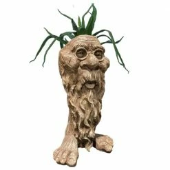 HOMESTYLES 18 in. Grandpa RIP Muggly Face Gaarden Statue Planter Holds 7 in. Pot