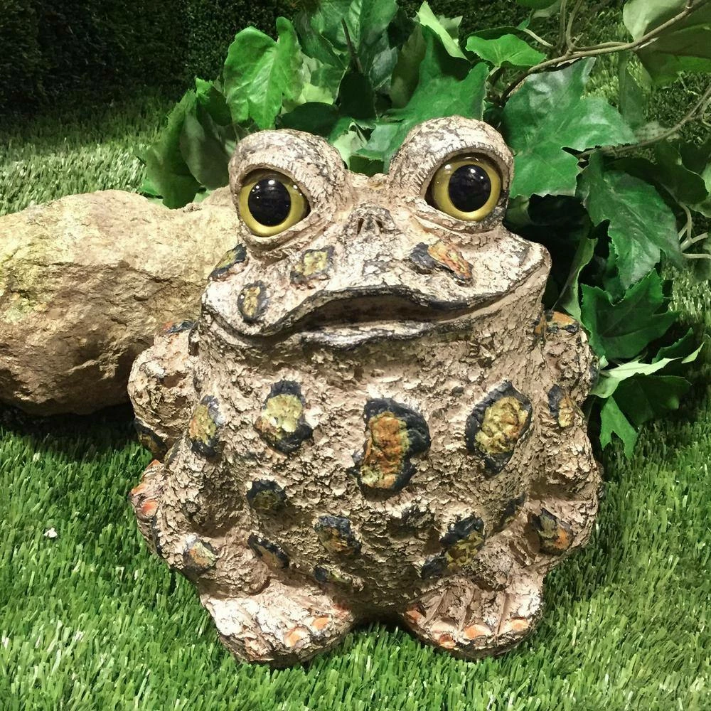 HOMESTYLES Toad Hollow 9 in. H Large Tall Toad Whimsical Assortment Home and Garden Statue (2-Pack) - Image 2