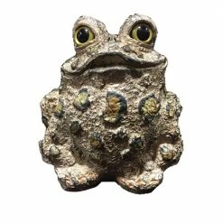 HOMESTYLES Toad Hollow 9 in. H Large Tall Toad Whimsical Home and Garden Statue