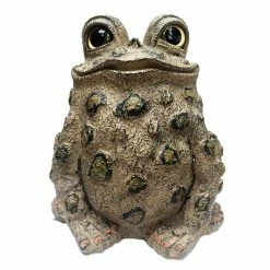 HOMESTYLES 17 in. H. Toad Hollow Jumbo Large Tall Toad Whimsical Home and Garden Statue