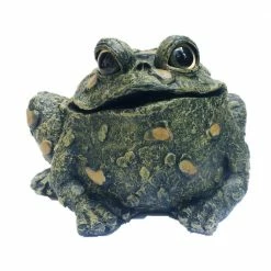 HOMESTYLES Toad Hollow 7 in. H Large Classic Toad Whimsical Home and Garden Statue