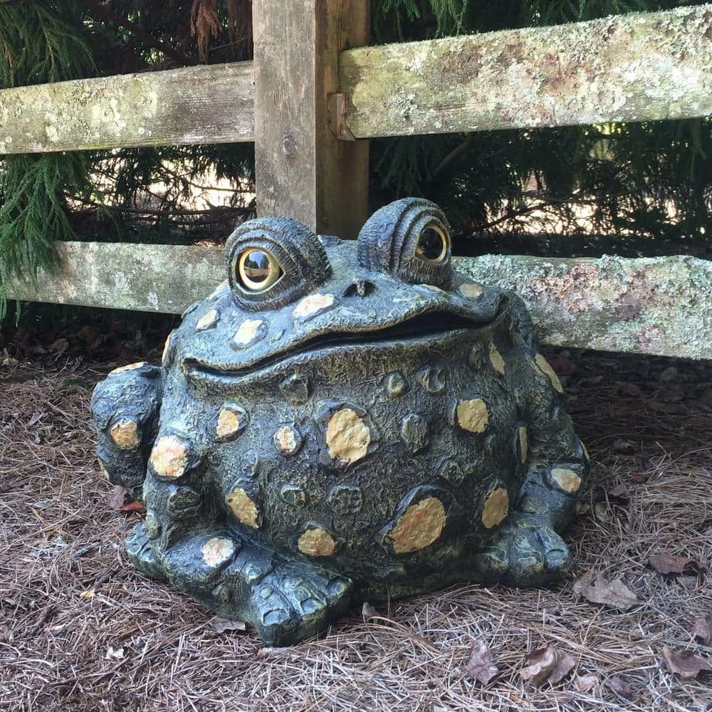 HOMESTYLES Toad Hollow 15 in. H Super Jumbo Classic Toad Whimsical Home and Garden Statue - Image 2