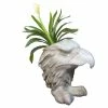 HOMESTYLES 8.5 in. Antique White American Eagle Muggly Mascot Animal Statue Planter Holds 3 in. Pot