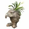 HOMESTYLES 8.5 in. Graystone Eagle Mascot Muggly Mascot Animal Statue Planter Holds 3 in. Pot