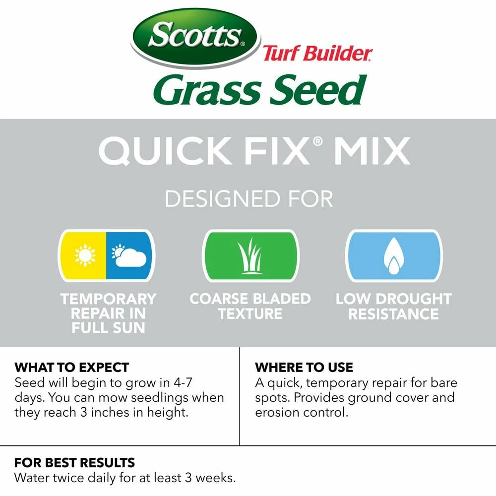 Scotts Turf Builder 3 lbs. Quick Fix Grass Seed Mix - Image 5