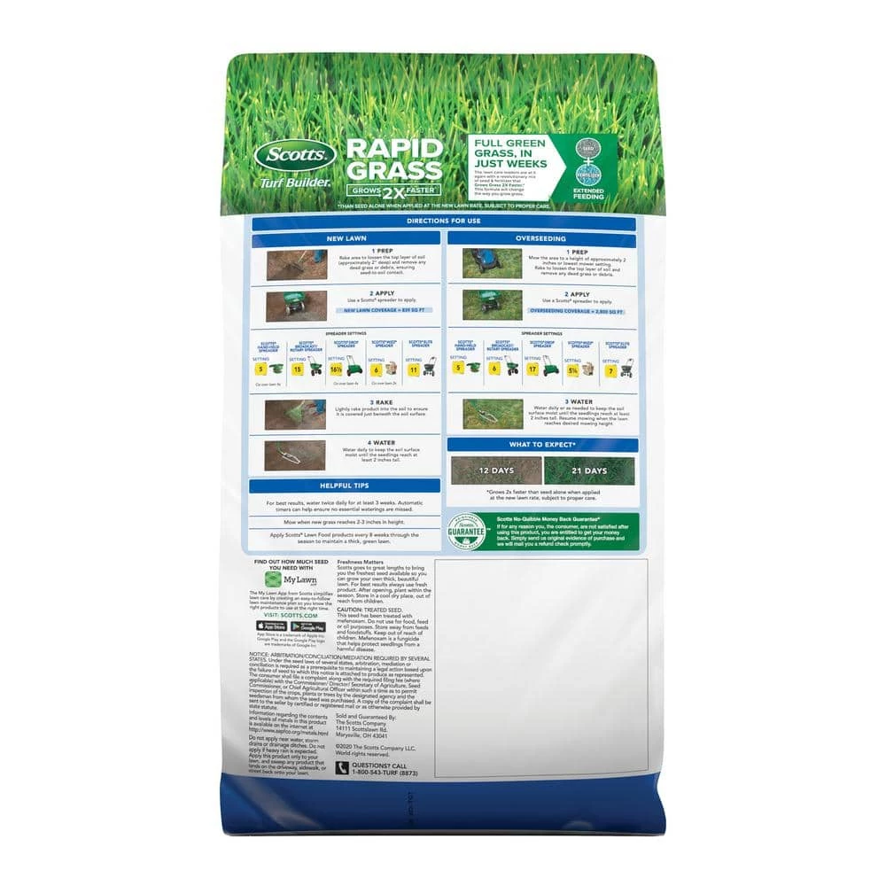 Scotts Turf Builder Rapid Grass 5.6 lb. Sun and Shade Grass Seed - Image 10