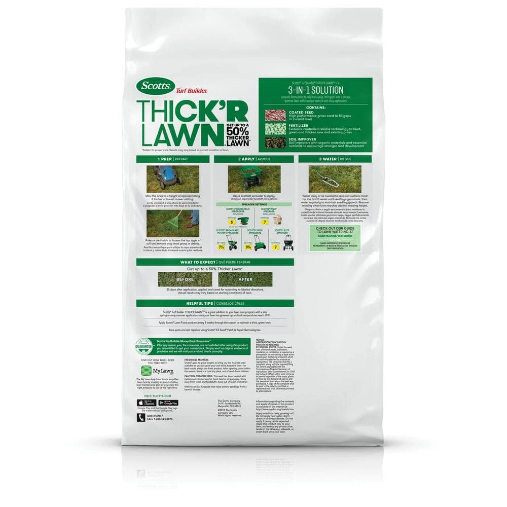 Scotts 40 lbs. Turf Builder Thick'R Lawn Bermudagrass - Image 10