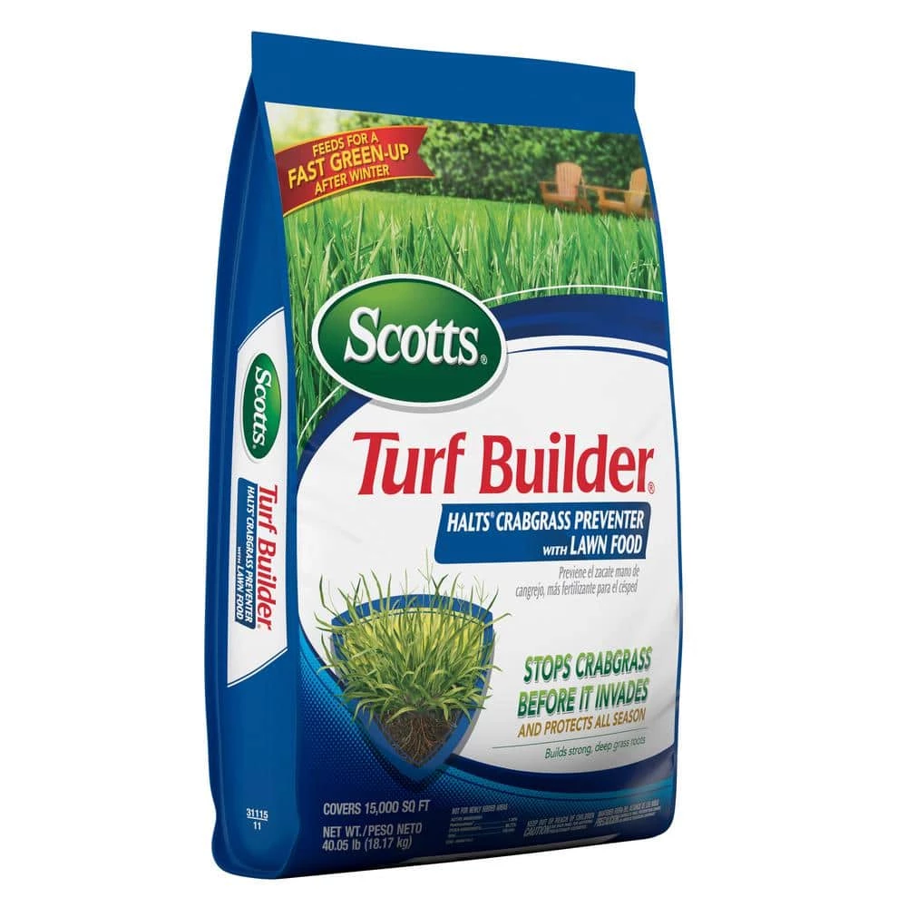 Scotts Turf Builder 40.05 lbs. 15,000 sq. ft. Halts Crabgrass Preventer with Lawn Fertilizer - Image 2