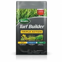 Scotts Turf Builder Triple Action 20 lbs. 4,000 sq. ft. Lawn Fertilizer, Weed Killer, Crabgrass Preventer