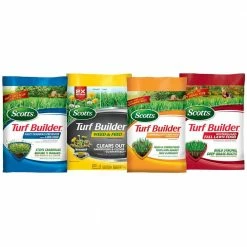 Scotts Turf Builder Fertilizer Bundle for Small Yards (Northern) with Halts, Weed & Feed, SummerGuard, and Fall Lawn Food
