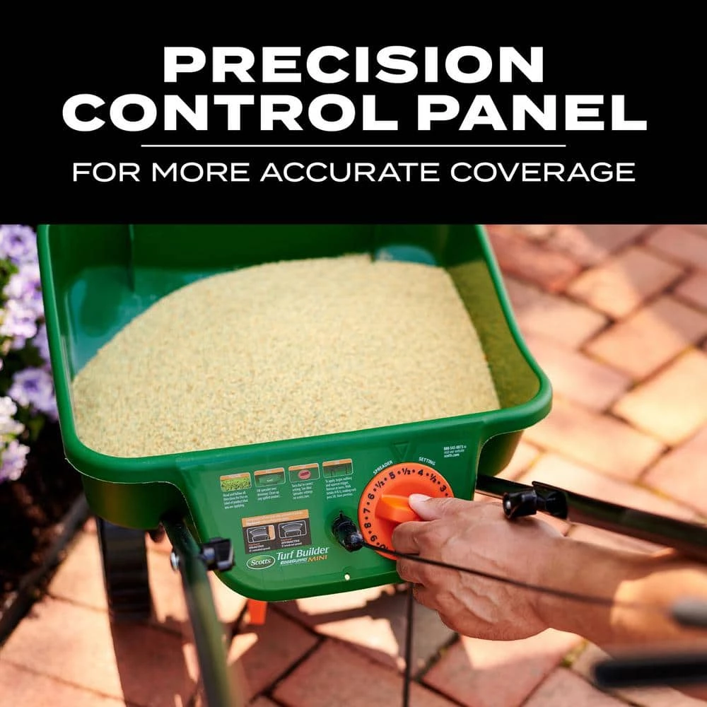 Scotts Turf Builder EdgeGuard Mini, 5,000 sq. ft. Broadcast Spreader for Seed, Fertilizer, and Ice Melt - Image 7