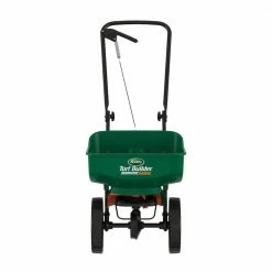 Scotts Turf Builder EdgeGuard Mini, 5,000 sq. ft. Broadcast Spreader for Seed, Fertilizer, and Ice Melt
