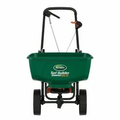 Scotts 15,000 sq. ft. Turf Builder EdgeGuard DLX Broadcast Spreader for Seed, Fertilizer, and Ice Melt