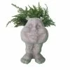 HOMESTYLES 12 in. Stone Wash Suzy-Q Muggly Planter Statue Holds 4 in. Pot